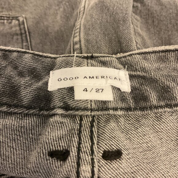 Good American Good 90s Relaxed Fit Jeans 4/27 Gray Muted Black - Picture 11 of 11